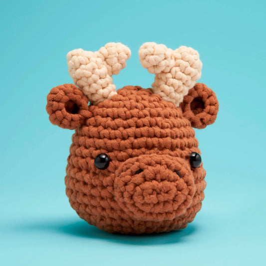 The Woobles: Roosevelt the Moose [Learn to Crochet Kit For Beginners]