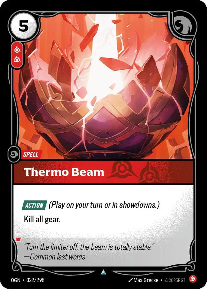 Thermo Beam - Uncommon (22/298) Riftbound Origins