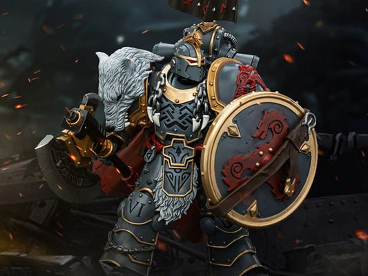 Warhammer The Horus Heresy - Space Wolves - Legion Praetor with Power Axe and Combat Shield