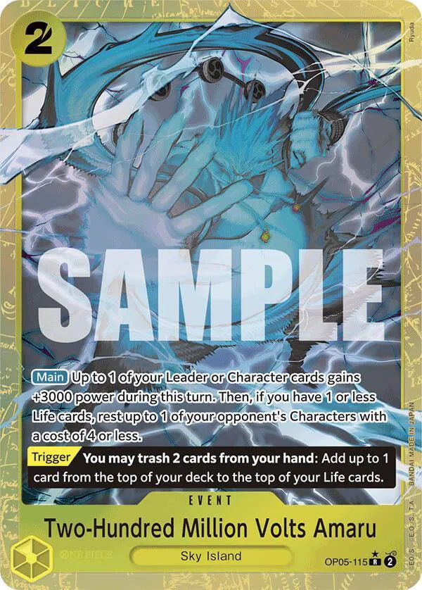 Two-Hundred Million Volts Amaru (Alternate Art)(OP05-115) Premium Booster