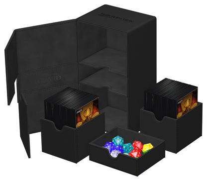 Ultimate Guard Twin Flip'n'Tray Monocolor Deck Case - 266+ - Black