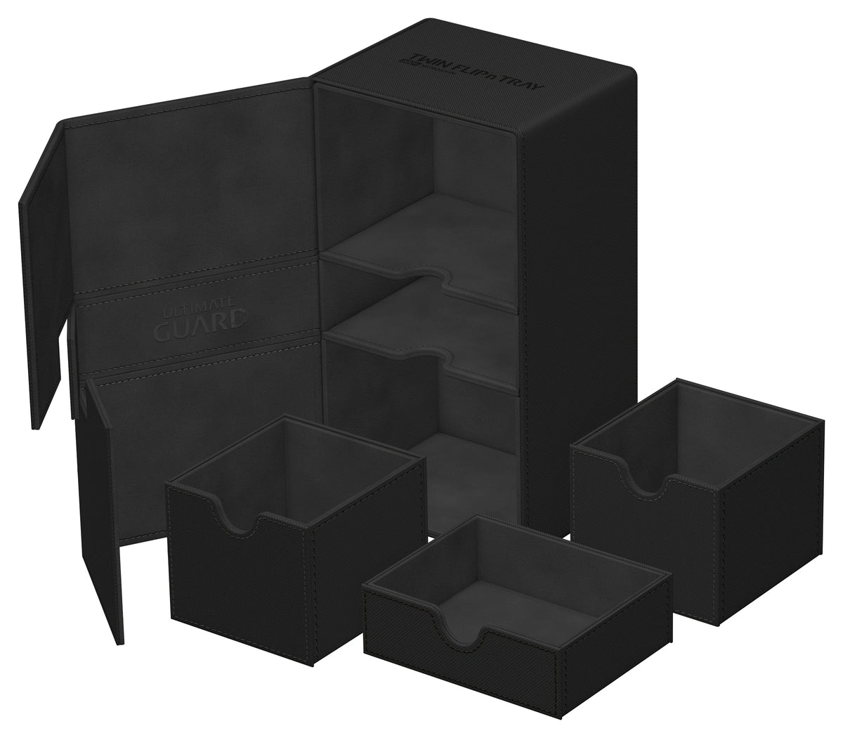 Ultimate Guard Twin Flip'n'Tray Monocolor Deck Case - 266+ - Black