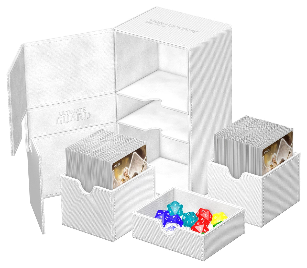 Ultimate Guard Twin Flip'n'Tray Monocolor Deck Case - 266+ - White