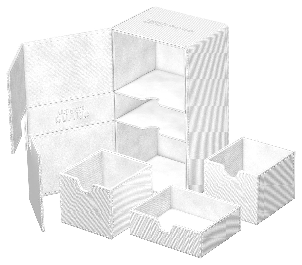 Ultimate Guard Twin Flip'n'Tray Monocolor Deck Case - 266+ - White