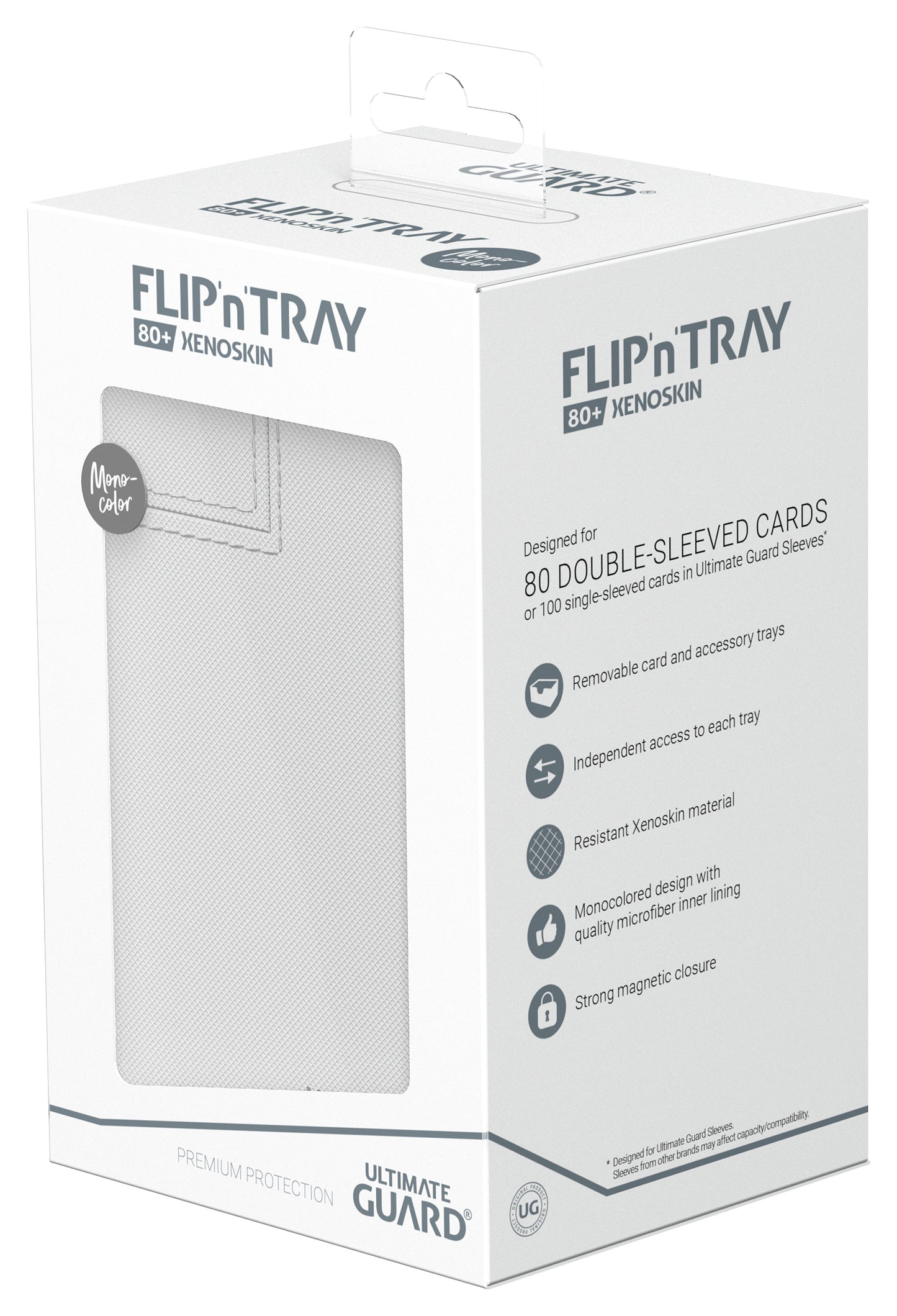 UG FLIP N TRAY DECK CASE MONOCOLOR WHITE 80+
