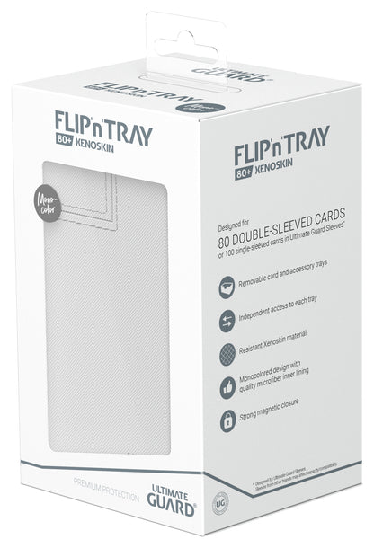 UG FLIP N TRAY DECK CASE MONOCOLOR WHITE 80+