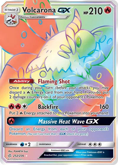 Volcarona GX Cosmic Eclipse Secret Rare 252 236