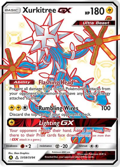 Xurkitree GX Hidden Fates SV58 SV94