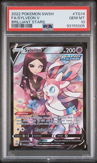 PSA 10 FA/Sylveon V SWSH #TG14 Brilliant Stars GEM-MT 10