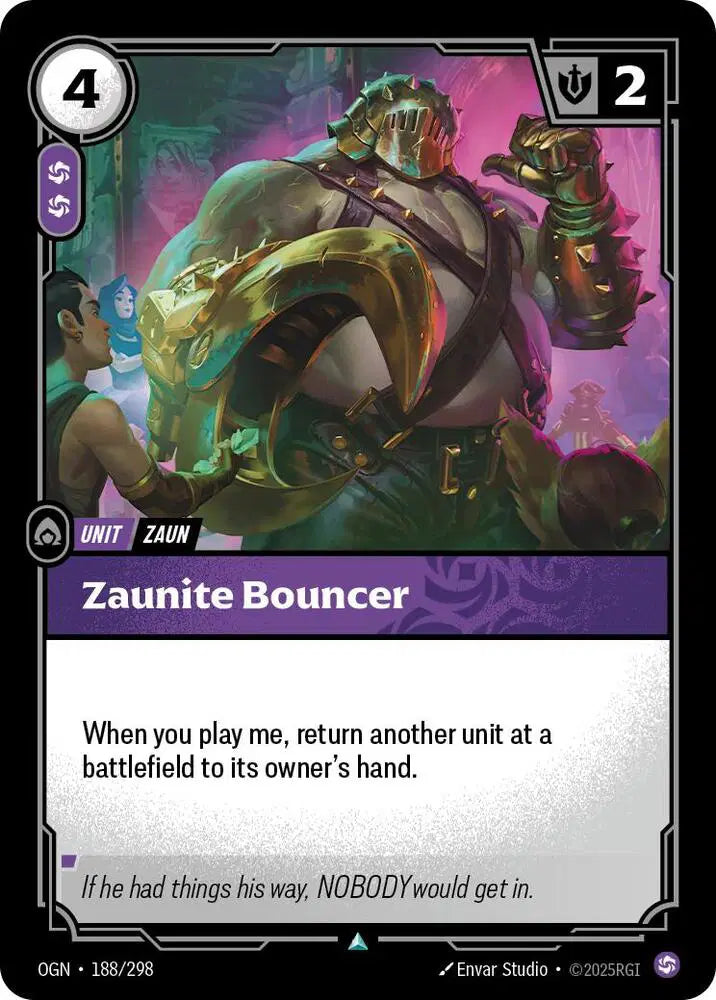 Zaunite Bouncer - Uncommon (188/298) Riftbound Origins