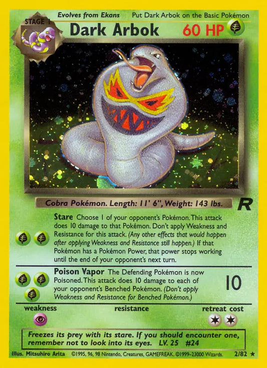 Dark Arbok Team Rocket Holo Rare 2