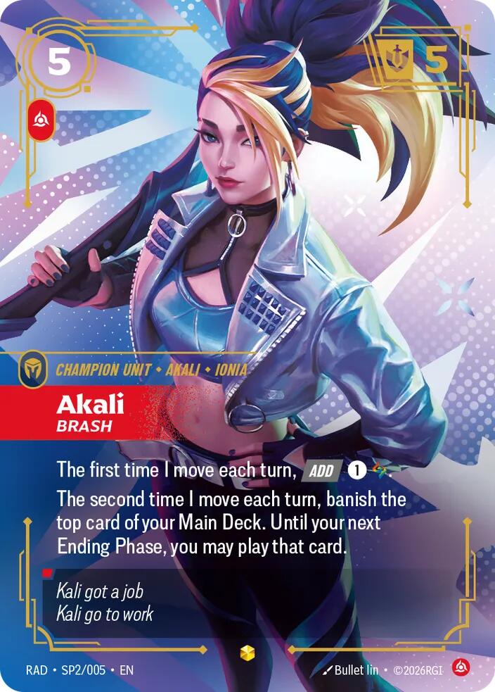 Akali, Brash (K/DA Special Art Card) - Radiance (RAD)