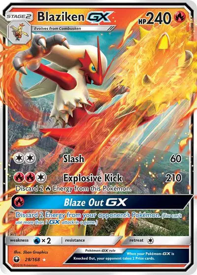 Blaziken GX Ultra Rare 28 Celestial Storm