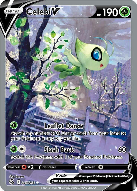 Celebi V (Alternate Full Art) Ultra Rare 245/264 Fusion Strike