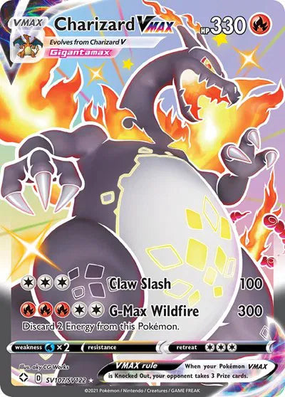 Charizard VMAX shiny Holo Rare SV107/SV122 Shining Fates: Shiny Vault