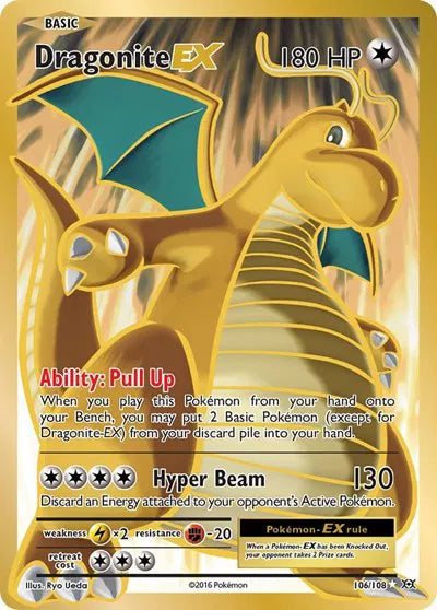 Dragonite EX (Full Art) Ultra Rare 106 Evolutions