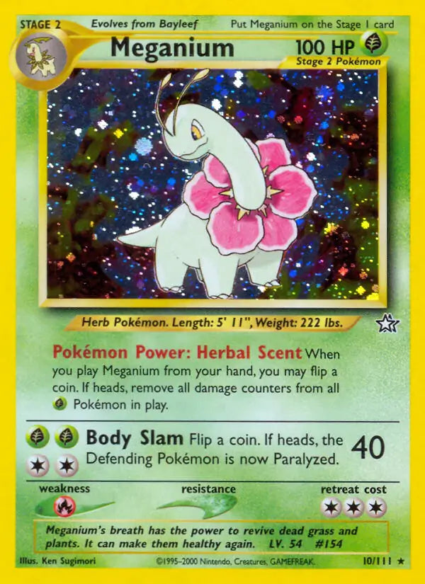 Meganium (10) Neo Genesis Holo Rare 10