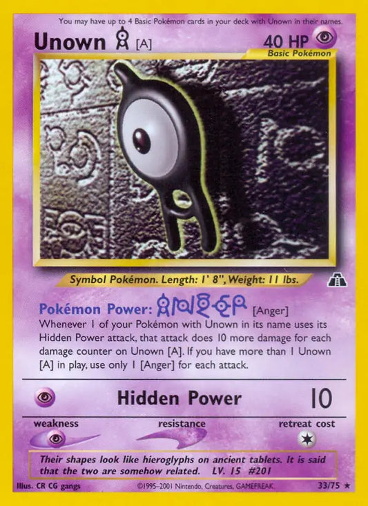Unown [A]  14 Neo Discovery