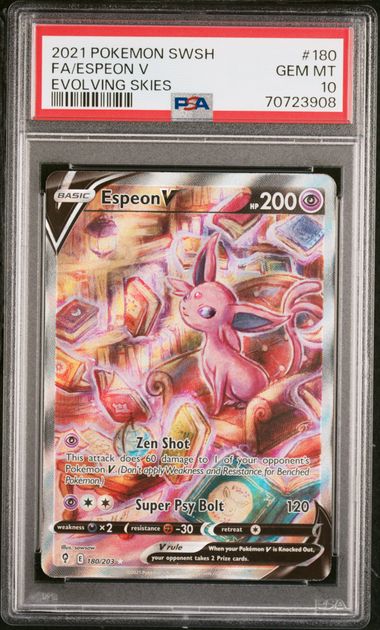 PSA FA/Espeon V #180 GEM MT 10