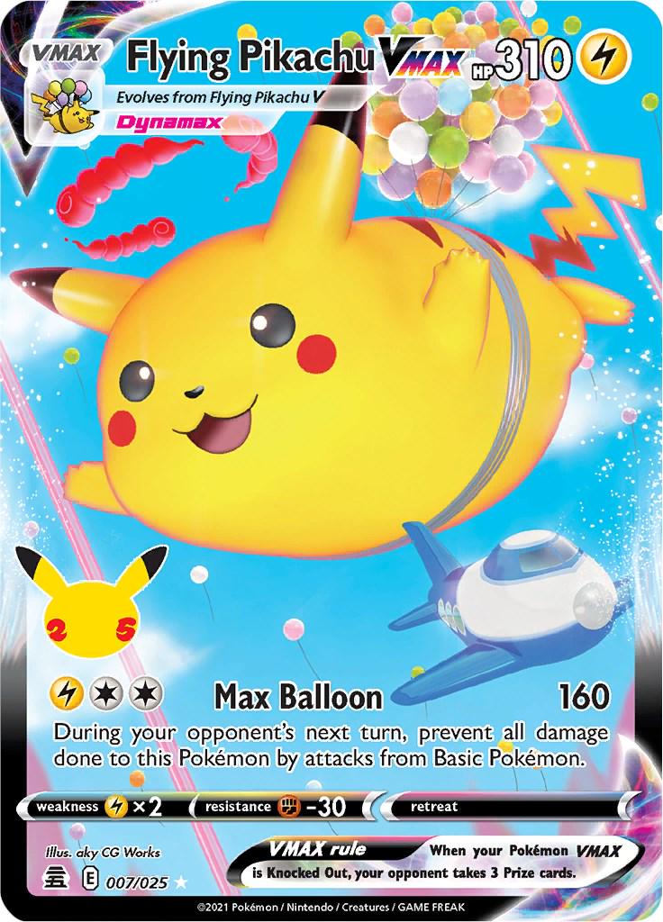 Flying Pikachu VMAX Ultra Rare 007/025 Celebrations