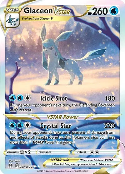 Glaceon VSTAR Ultra Rare GG40/GG70 Crown Zenith: Galarian Gallery