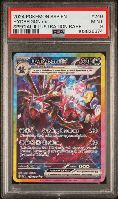 2024 POKEMON SSP EN-SURGING SPARKS #240 HYDREIGON ex SPECIAL ILLUSTRATION RARE