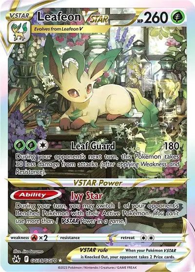 Leafeon VSTAR Ultra Rare GG35/GG70 Crown Zenith: Galarian Gallery