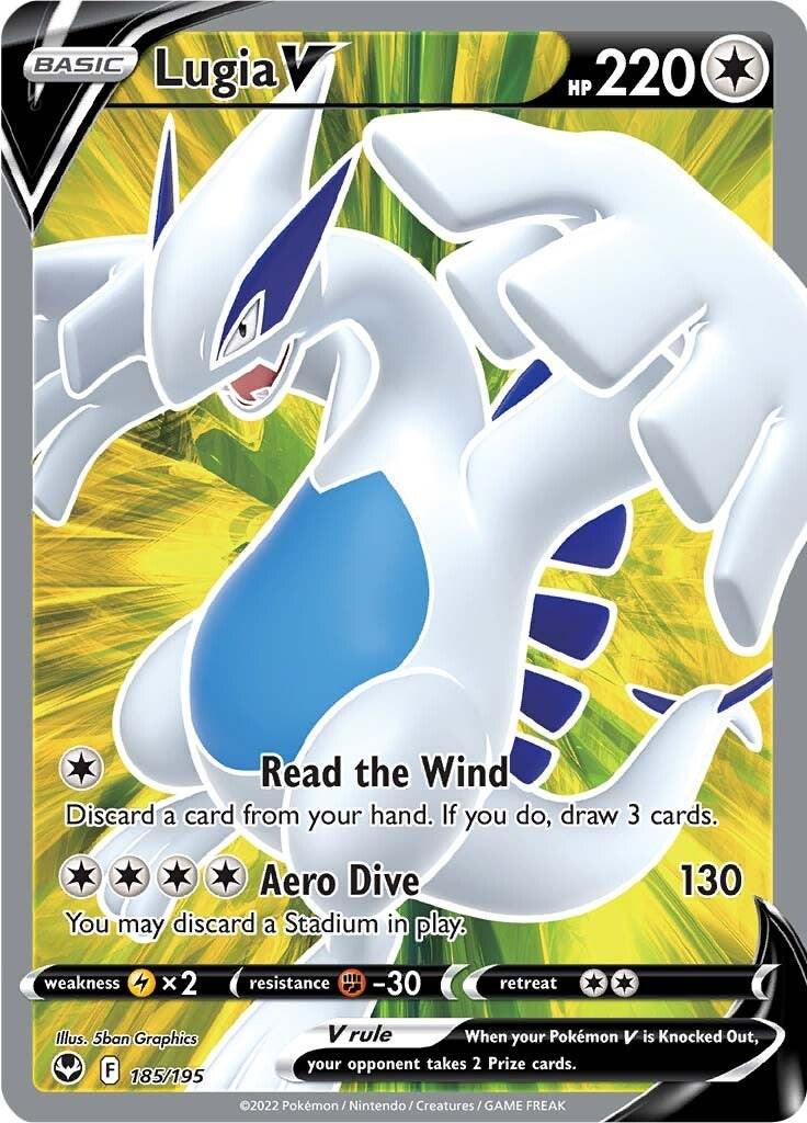 Lugia V (Full Art) Silver Tempest Ultra Rare 185/195
