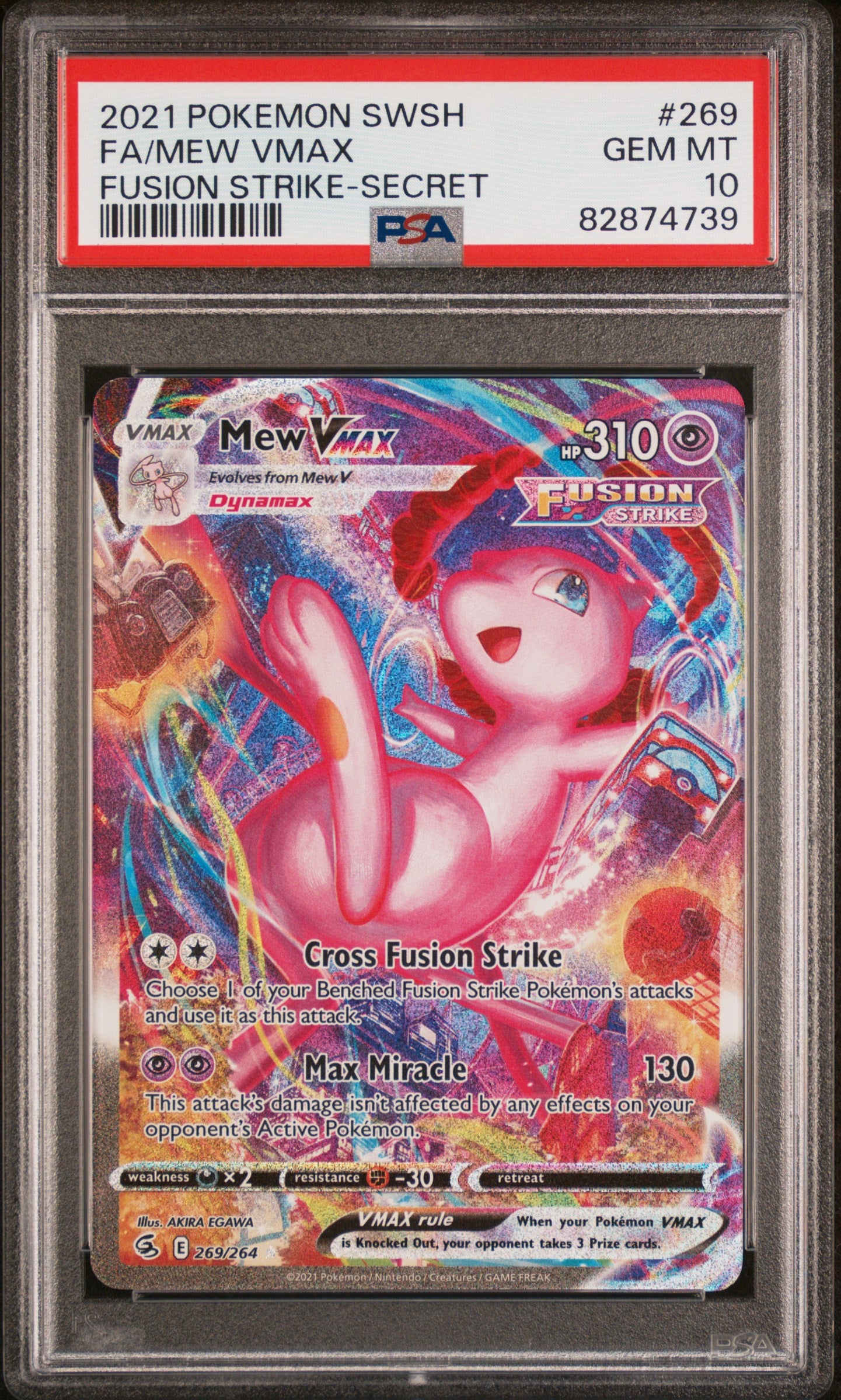 PSA FA/Mew Vmax #269 Pokemon SWSH GEM MT 10