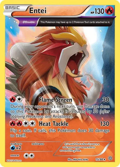 Entei (15) Ancient Origins Holo Rare 15