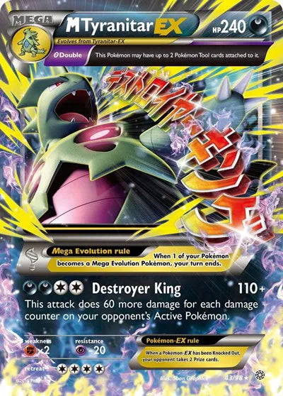M Tyranitar EX Ancient Origins Ultra Rare 43