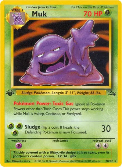 Muk (28) Fossil Rare 28 [First Edition]