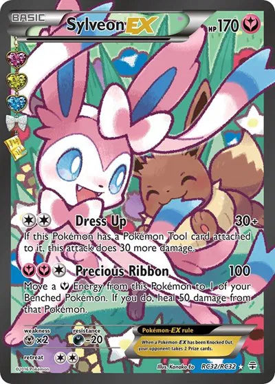 Sylveon EX (Full Art) Ultra Rare RC32 Generations: Radiant Collection
