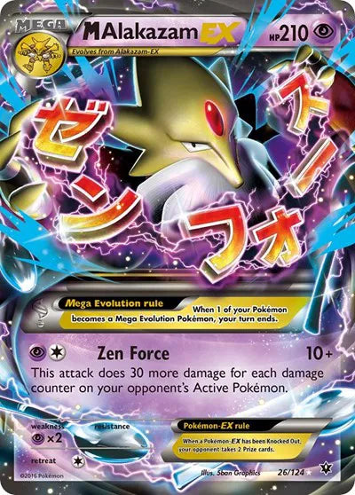 M Alakazam EX Pokemon Ultra Rare 26 XY - Fates Collide