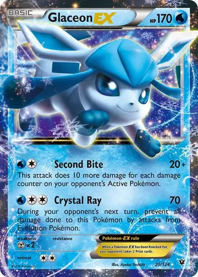 Glaceon EX Ultra Rare 20 XY - Fates Collide