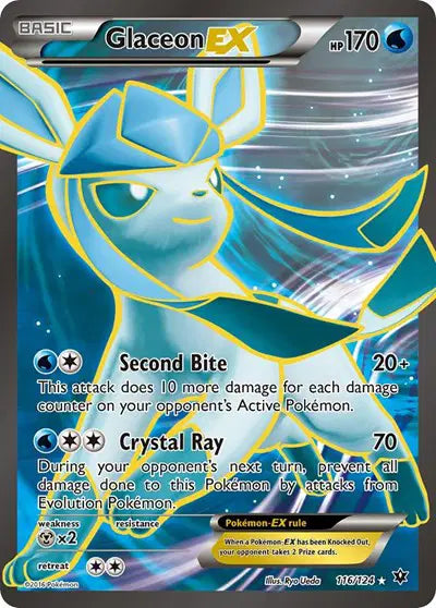 Glaceon EX (Full Art) Ultra Rare 116 XY - Fates Collide