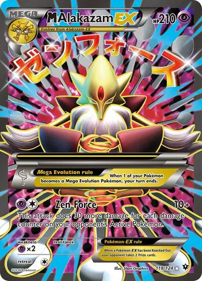 M Alakazam EX (Full Art) Ultra Rare 118 XY - Fates Collide
