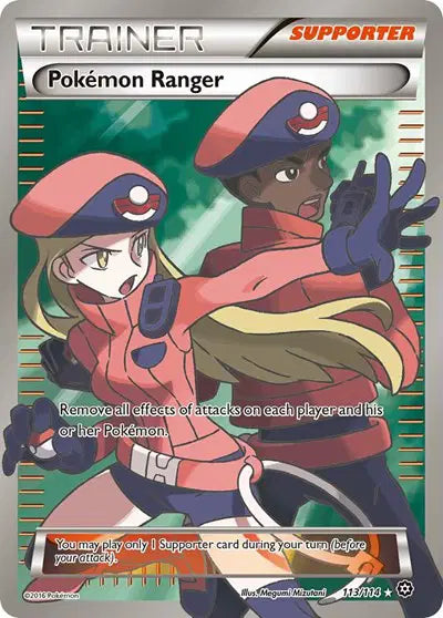 Pokemon Ranger (Full Art) Pokemon Ultra Rare 113 Steam Siege