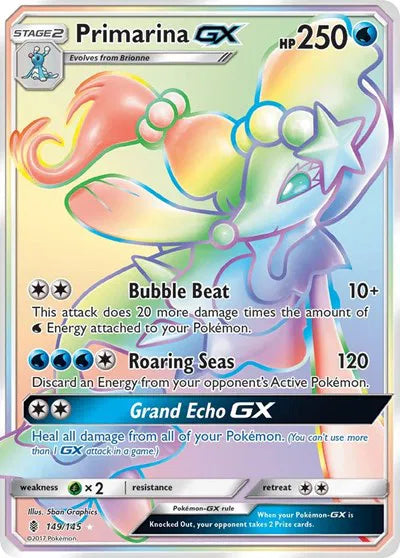 Primarina GX (Secret) Guardians Rising Secret Rare 149/145