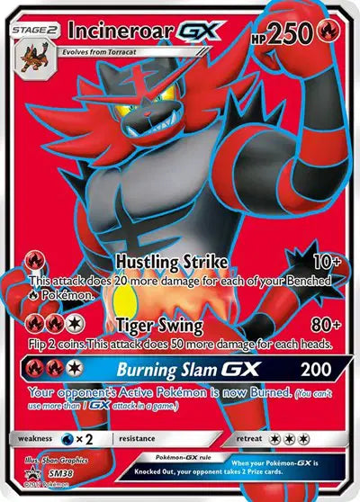 Incineroar GX Promo SM38 Sun & Moon Promo