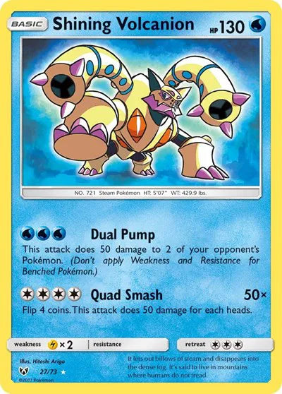Shining Volcanion Shining Legends Shiny Holo Rare 27