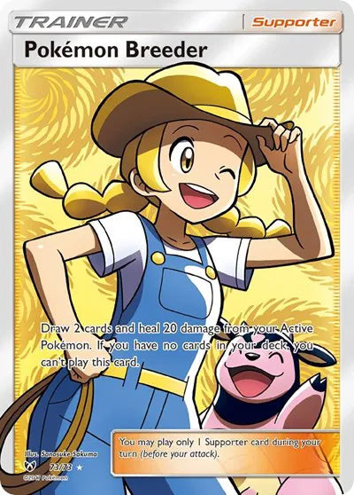 Pokemon Breeder (Full Art) Shining Legends Ultra Rare 73
