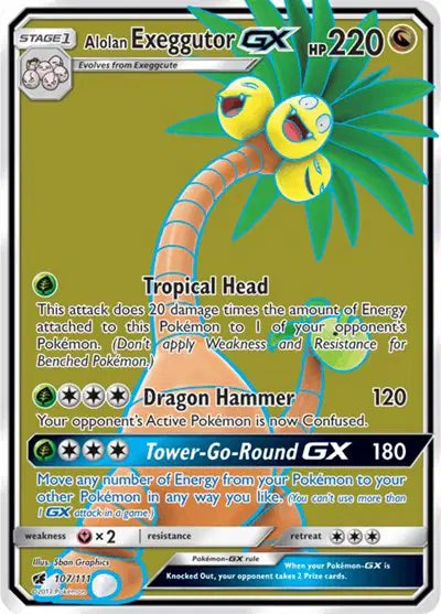 Alolan Exeggutor GX (Full Art) 107/111
