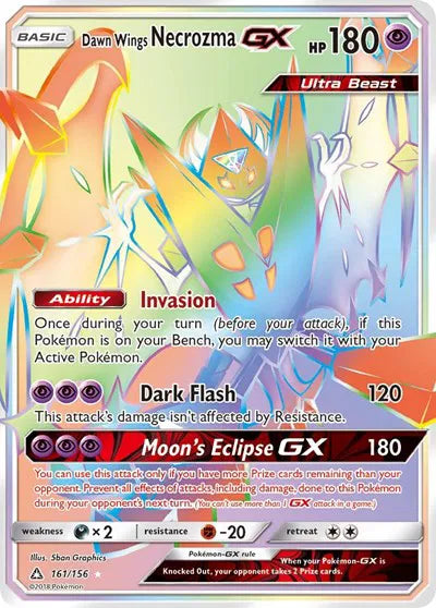 Dawn Wings Necrozma GX (Secret Rare) Ultra Prism Secret Rare 161/156