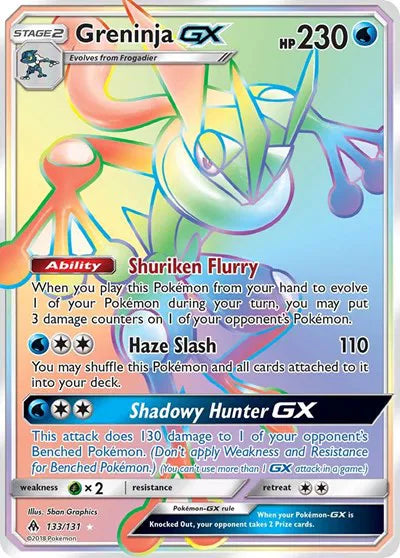 Greninja GX (Secret) Forbidden Light Secret Rare 133