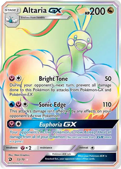 Altaria GX (Secret) Secret Rare 72 Dragon Majesty