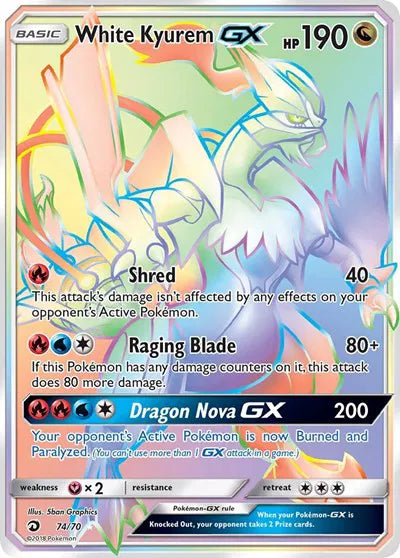 White Kyurem GX (Secret) Dragon Majesty Secret Rare 74