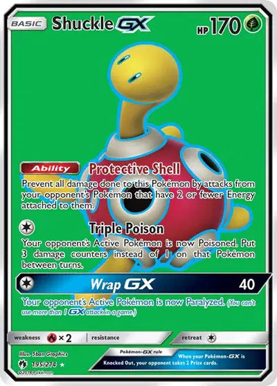 Shuckle GX  Ultra Rare  195 Lost Thunder