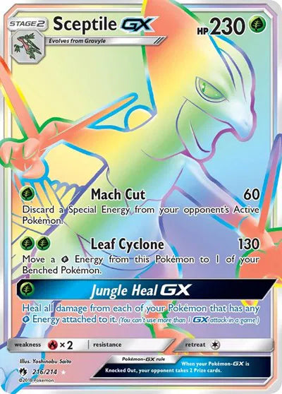 Sceptile GX (Secret) Lost Thunder Secret Rare 216
