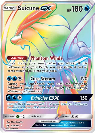 Suicune GX (Secret) Lost Thunder Secret Rare 220